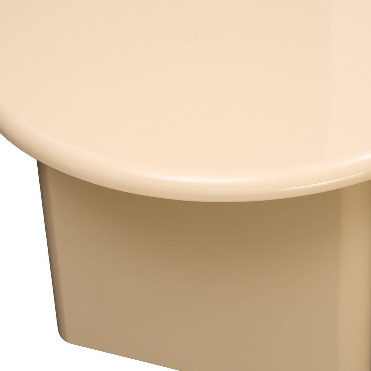 Table basse ovale DOUGLAS beige, ATMOSPHERA