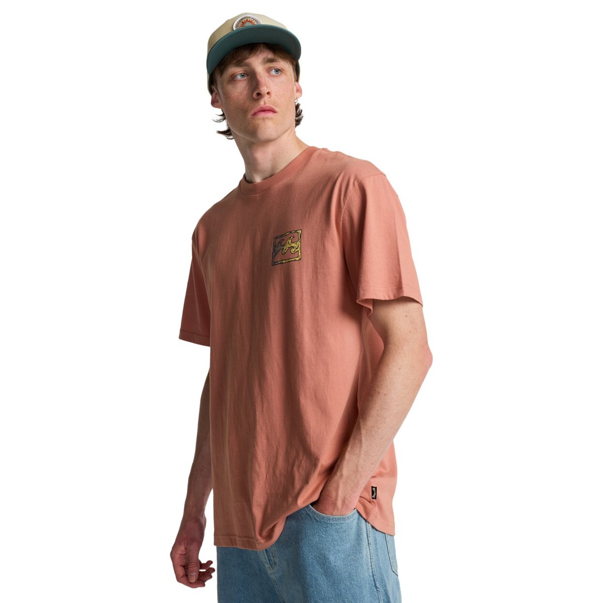 T shirt manches courtes CRAYON WAVE rose dusty rose, BILLABONG
