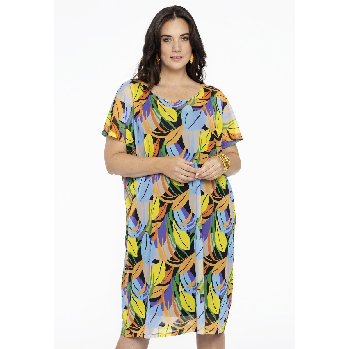 Robe imprimé / imprimée floral noir, YOEK