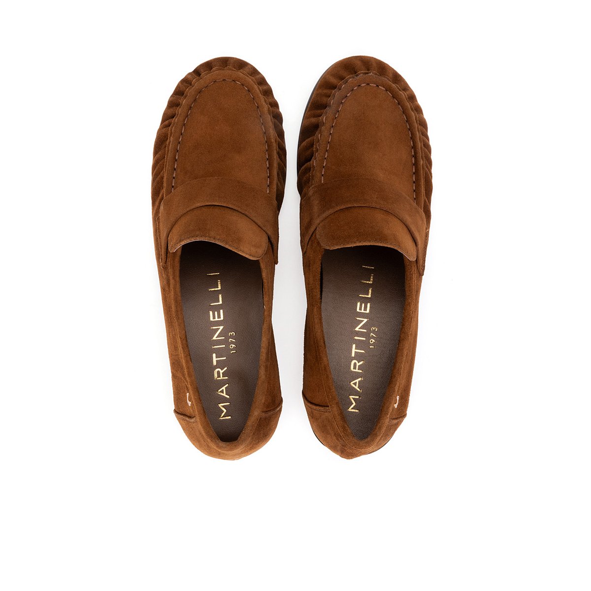 Mocassins cuir Baracchini tabaco, MARTINELLI