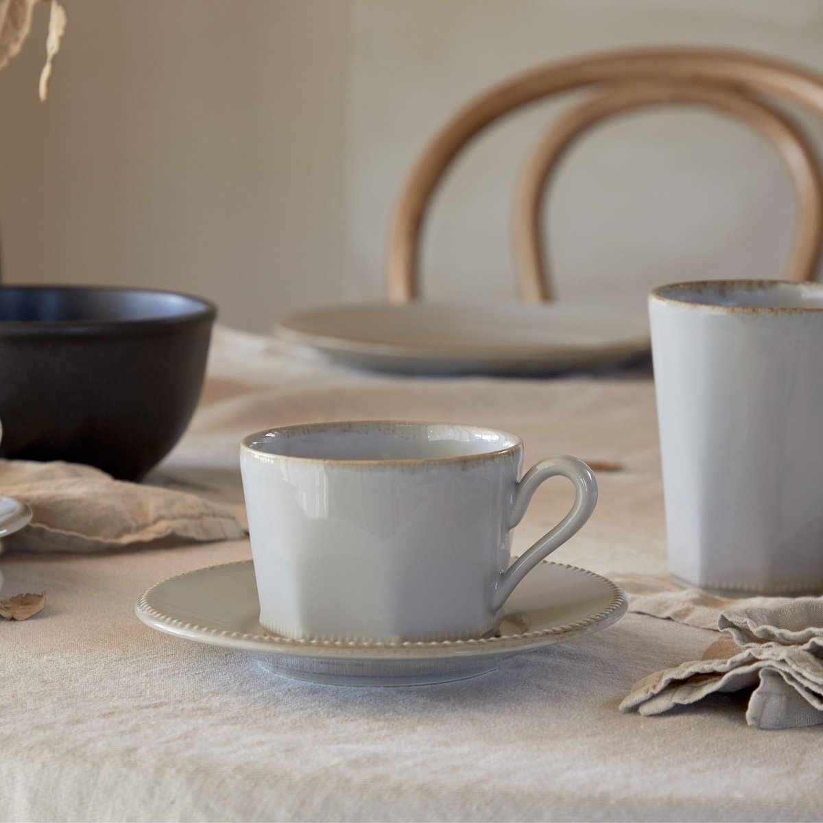 Tasse à thé et soucoupe 0.24 L LUZIA gris suave, COSTA NOVA