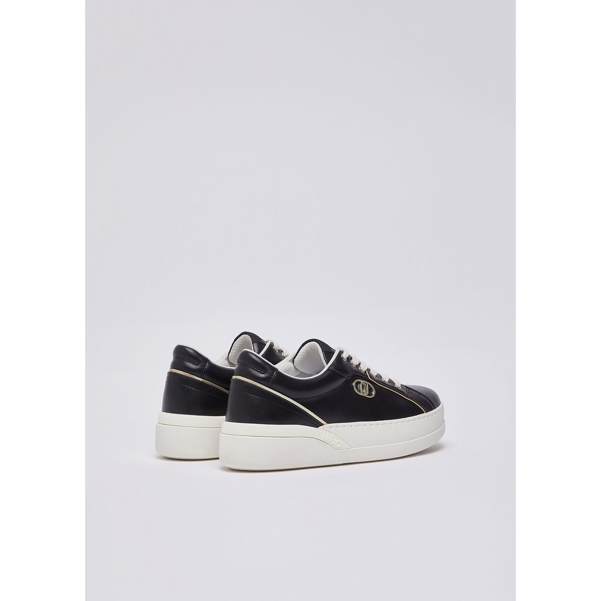 Sneakers en cuir noir, LIU JO