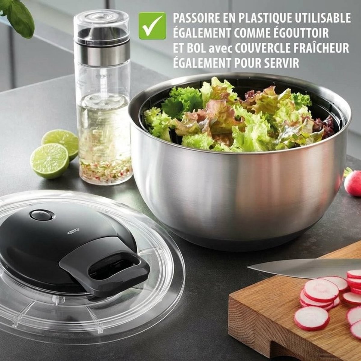 Essoreuse à salade PULLIT argent / métallique, GEFU