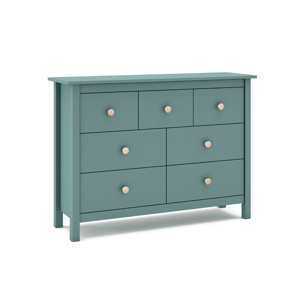 Commode 4 + 3 tiroirs - CAMILLE vert, CALICOSY