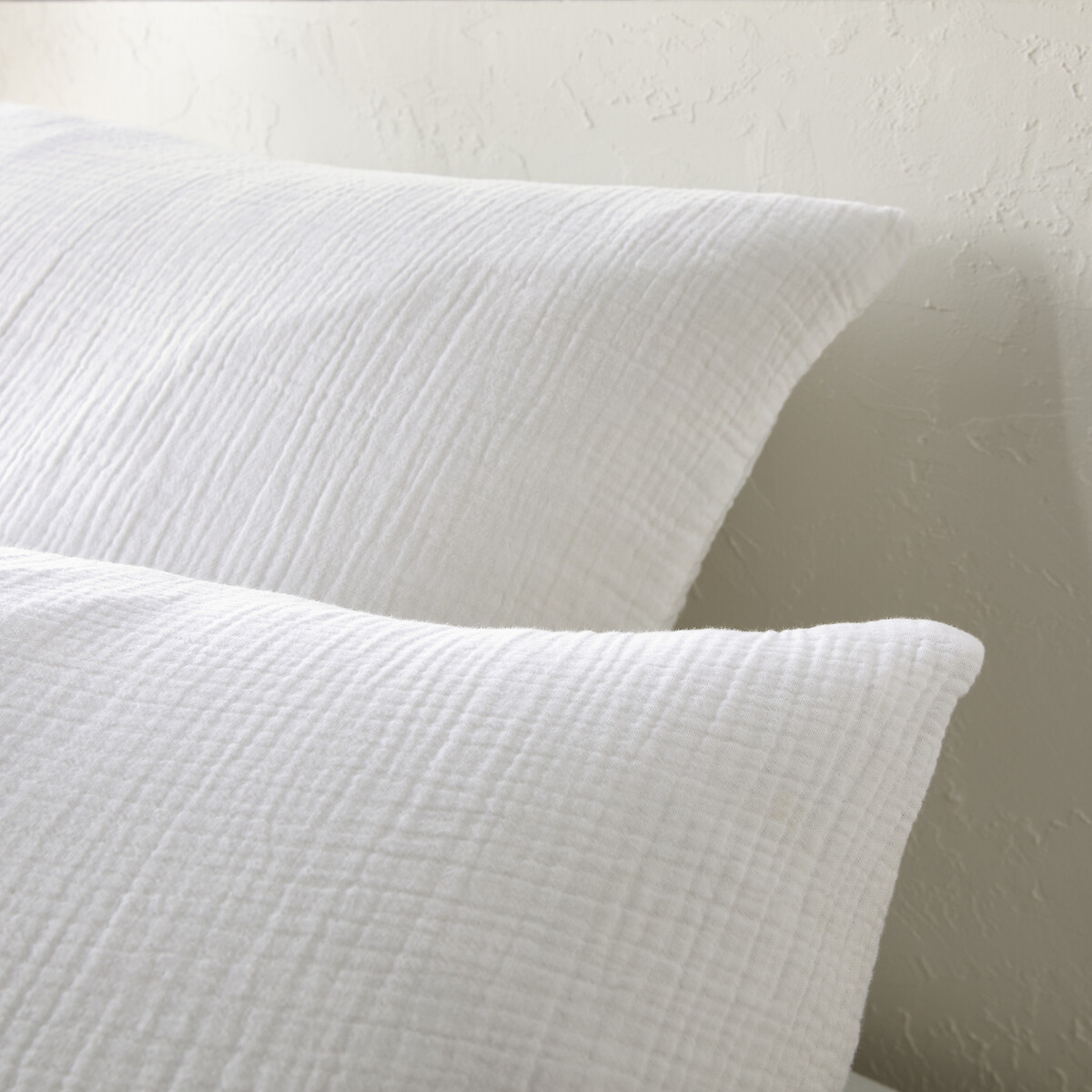 Housse de couette enfant unie gaze de coton, Kumla blanc, LA REDOUTE INTERIEURS
