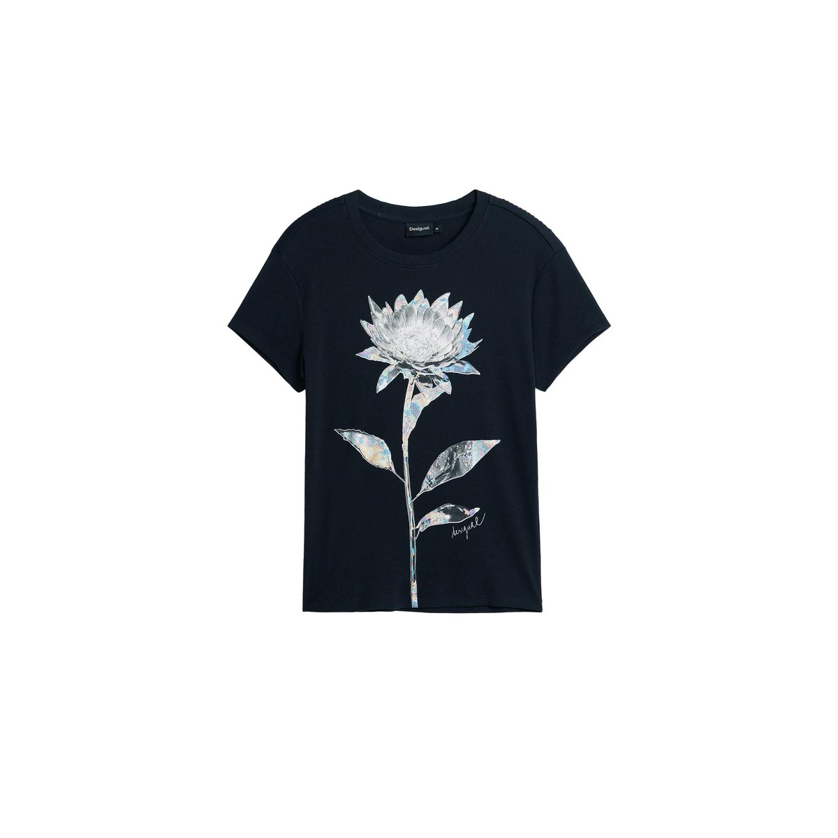 T-shirt Imprimé Floral noir, DESIGUAL