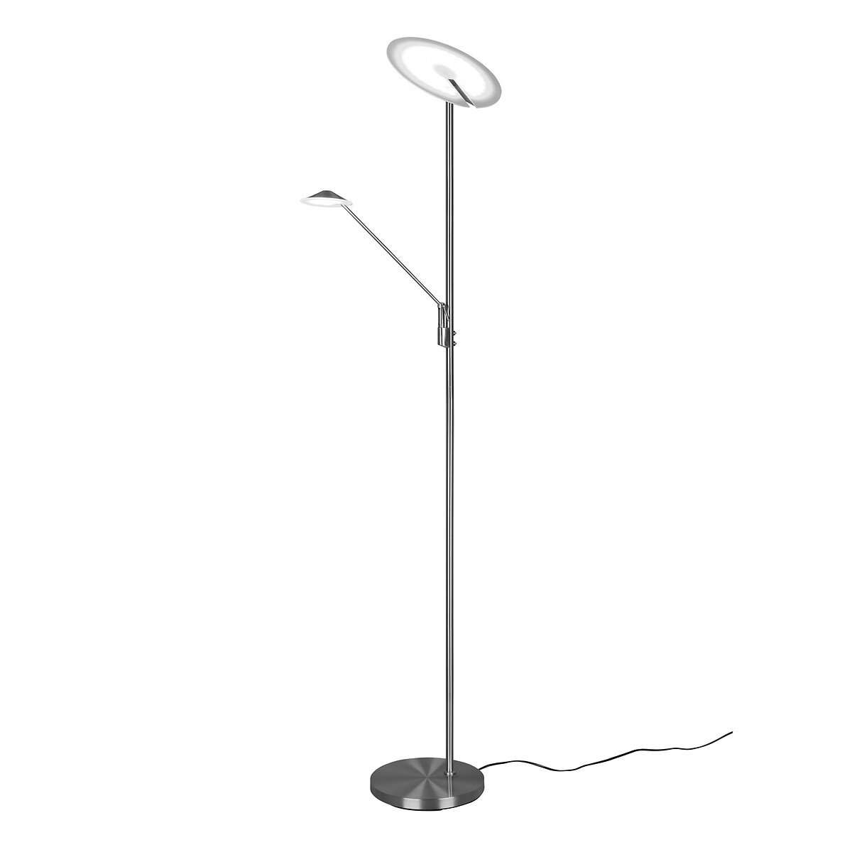Candeeiro de pé Brantford, TRIO Lighting prateado, TRIO LIGHTING