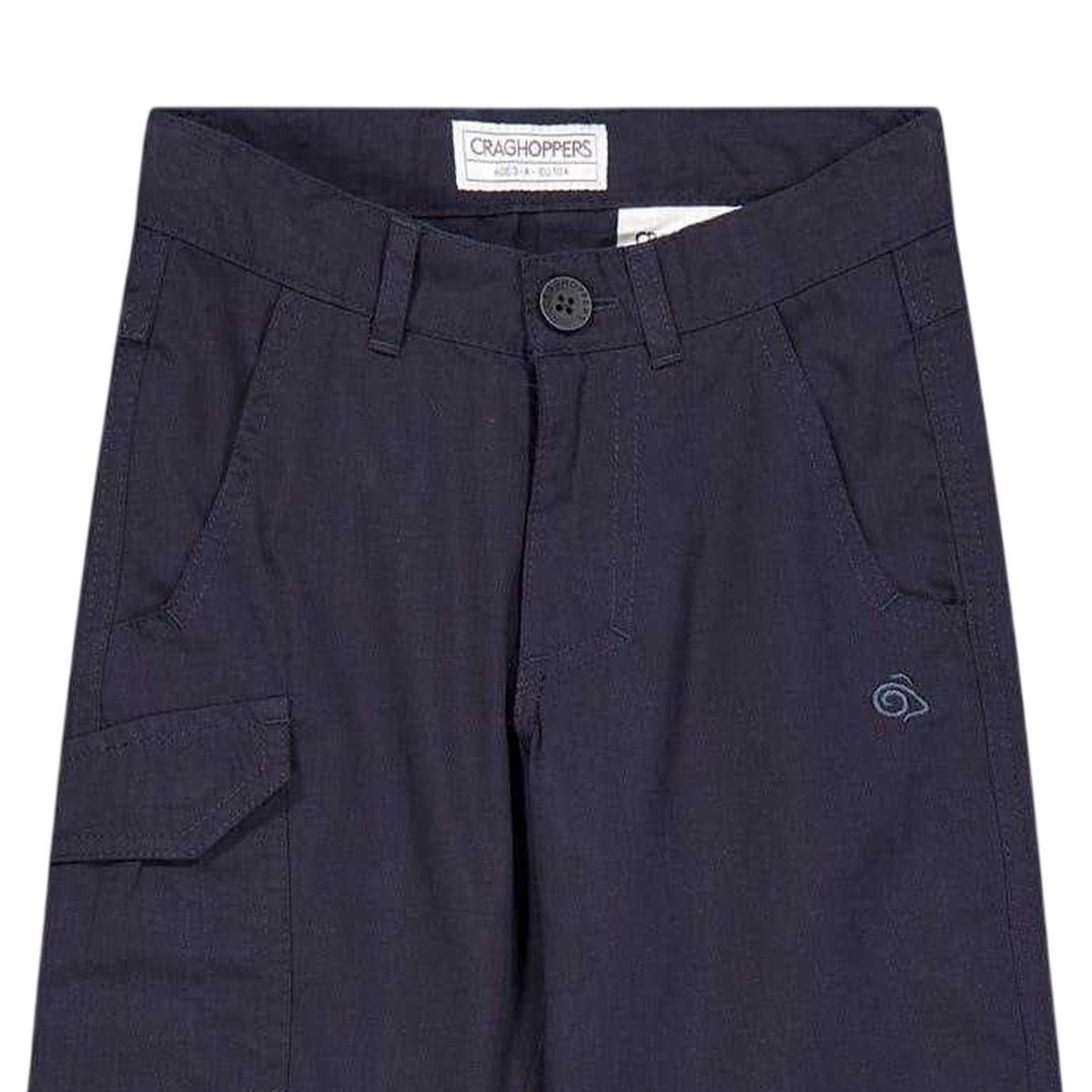 Pantalon à poches motif/style logo brodé KIWI bleu marine, CRAGHOPPERS