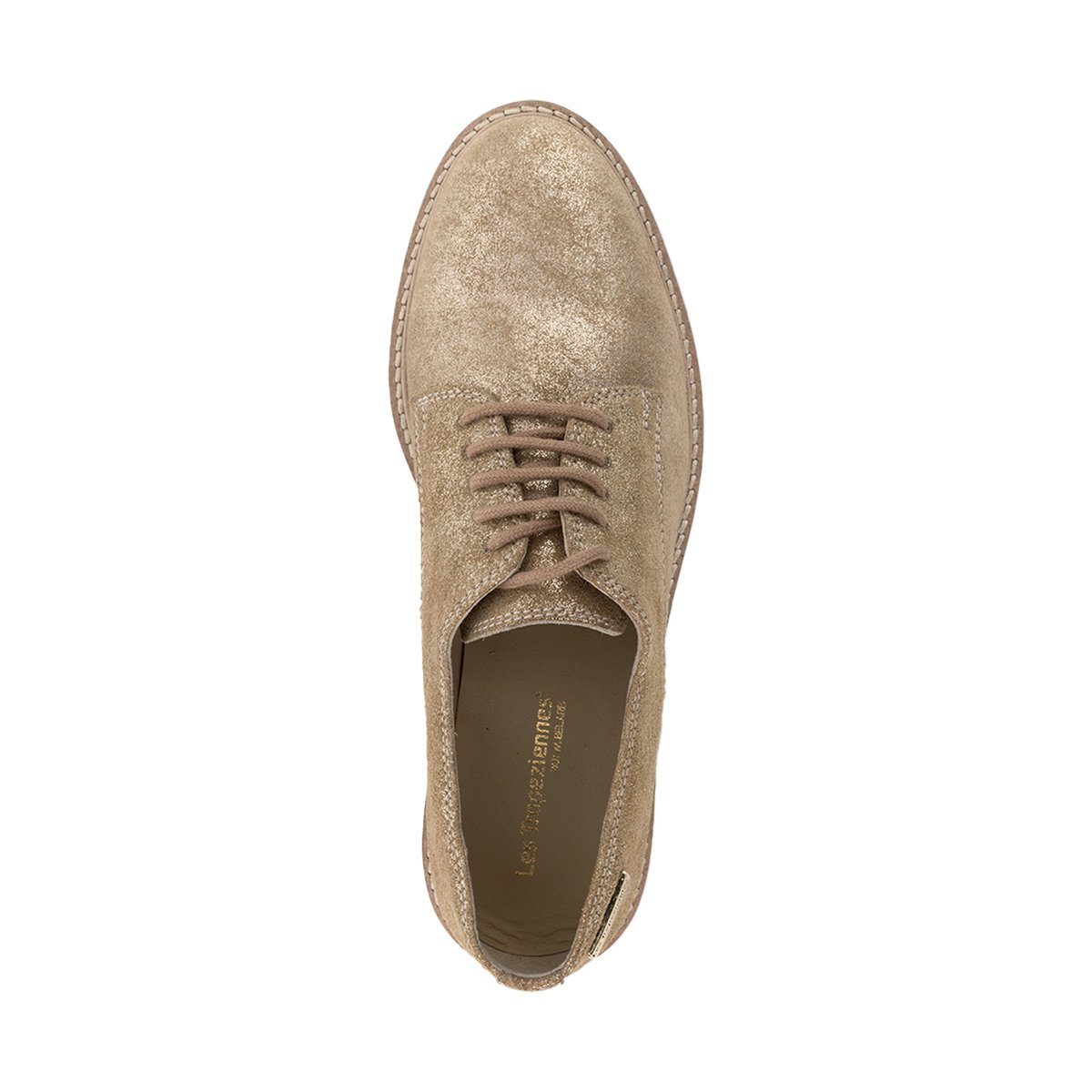 Derbies en cuir à lacets VENUSSE or, LES TROPEZIENNES PAR M.BELARBI
