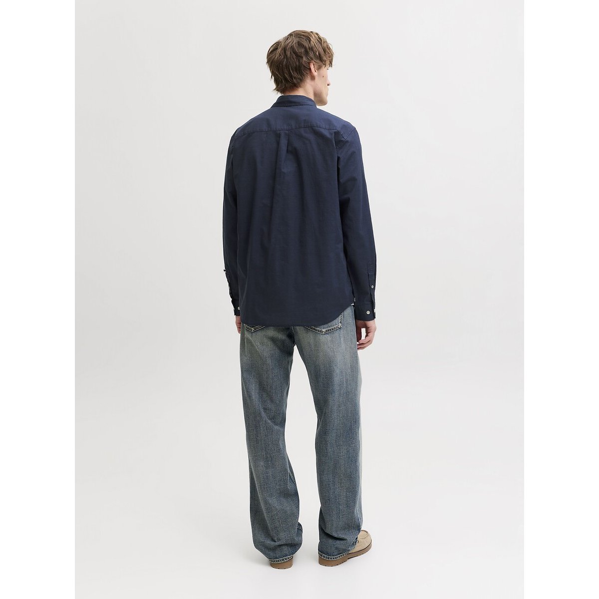 Chemise manches longues bleu marine, JACK & JONES