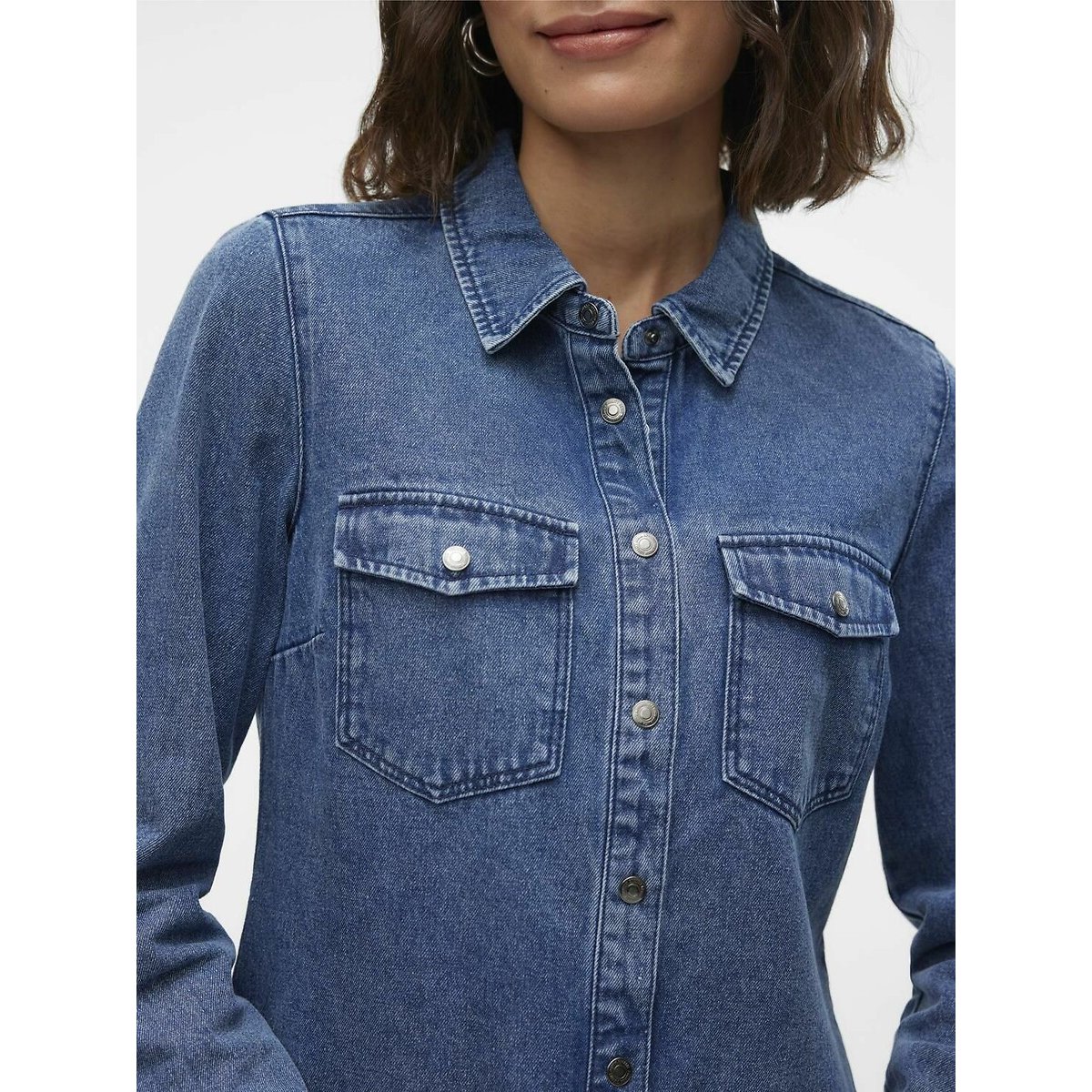 Jeanshemd medium blue , VERO MODA