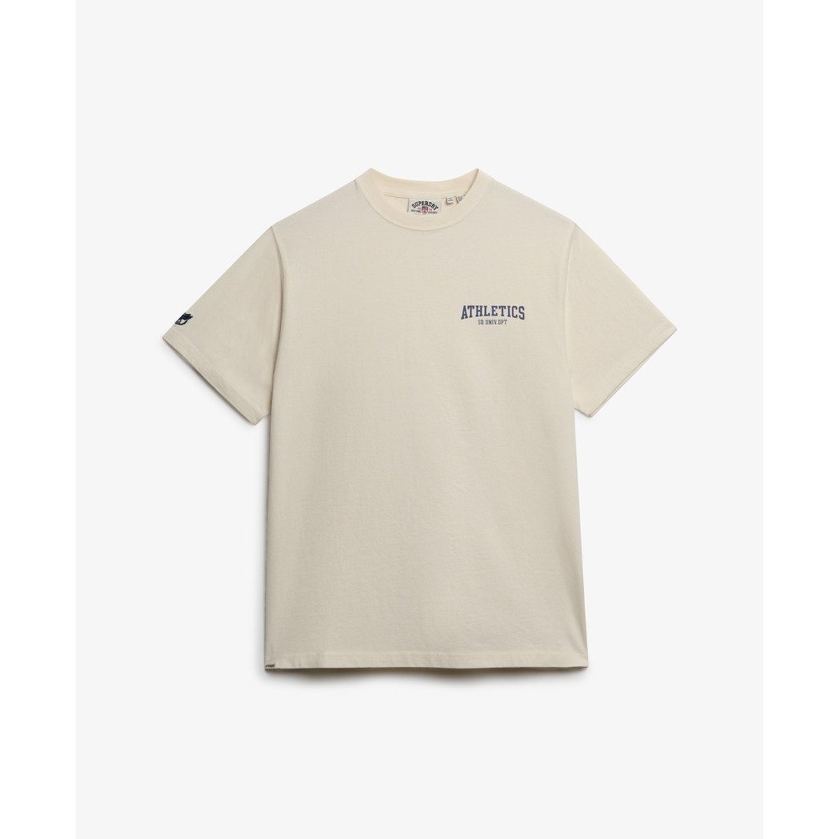 T-shirt oversize Athletic Essentials blanc cassé os du désert, SUPERDRY