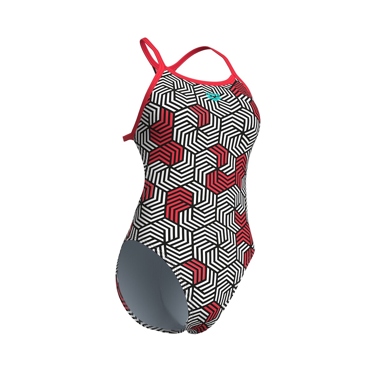 Booster Swimsuit black/coral, ARENA