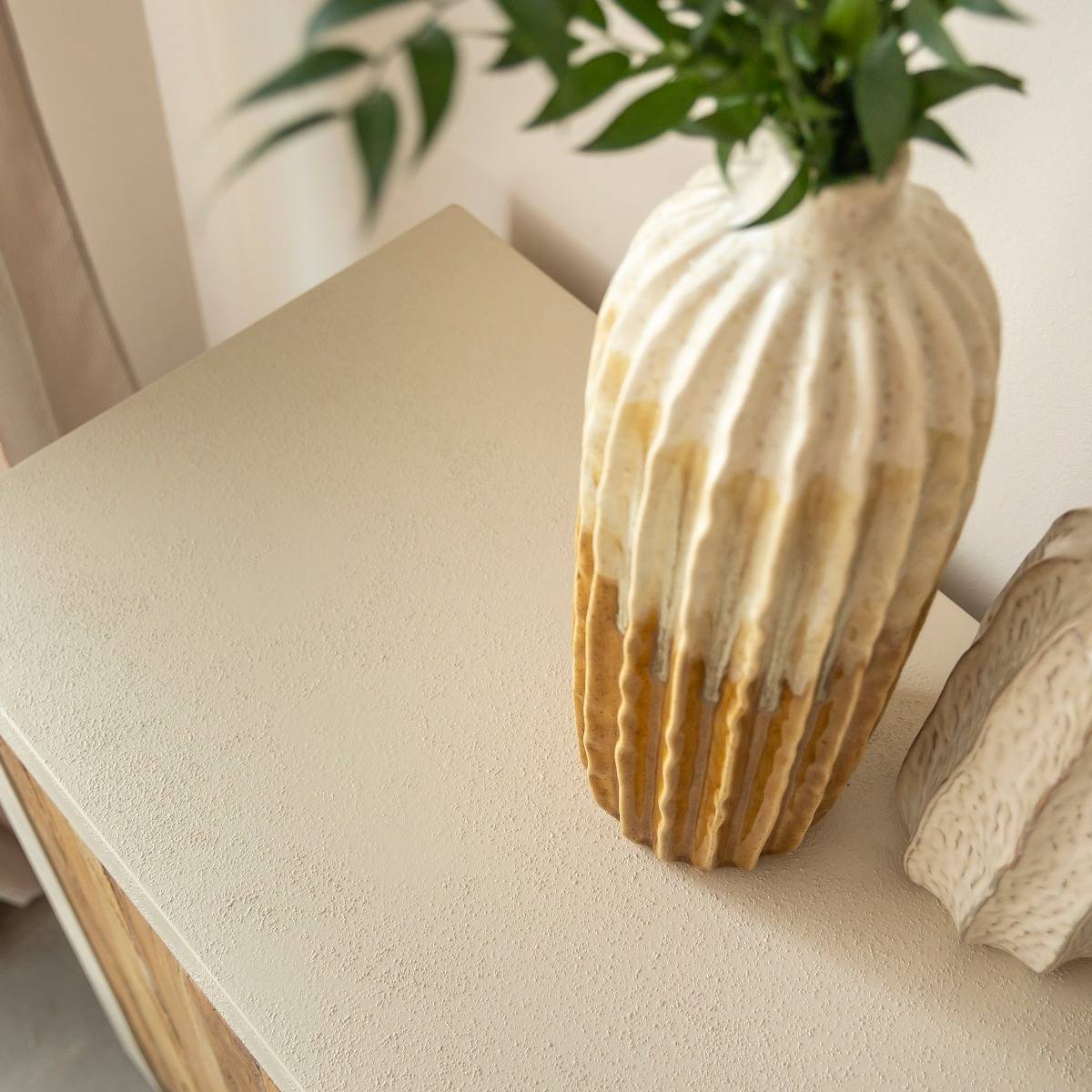 Buffet en bois effet béton DALVA bois clair, MADE IN MEUBLES