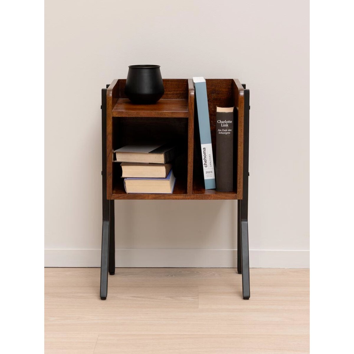 Table de chevet en bois FLOW marron, CHEHOMA