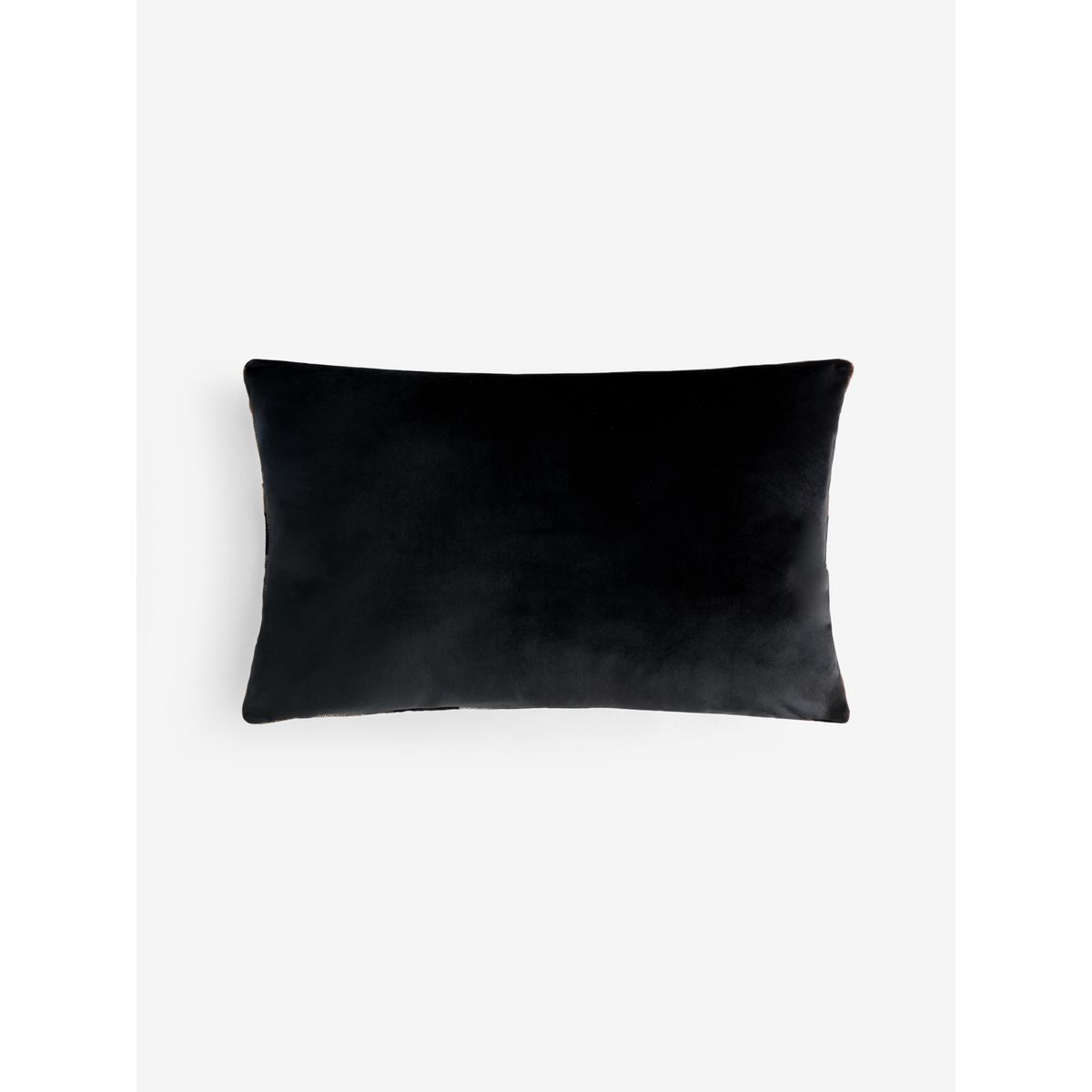 Coussin en velours coupé orson noir foncé/blanc, NEXT
