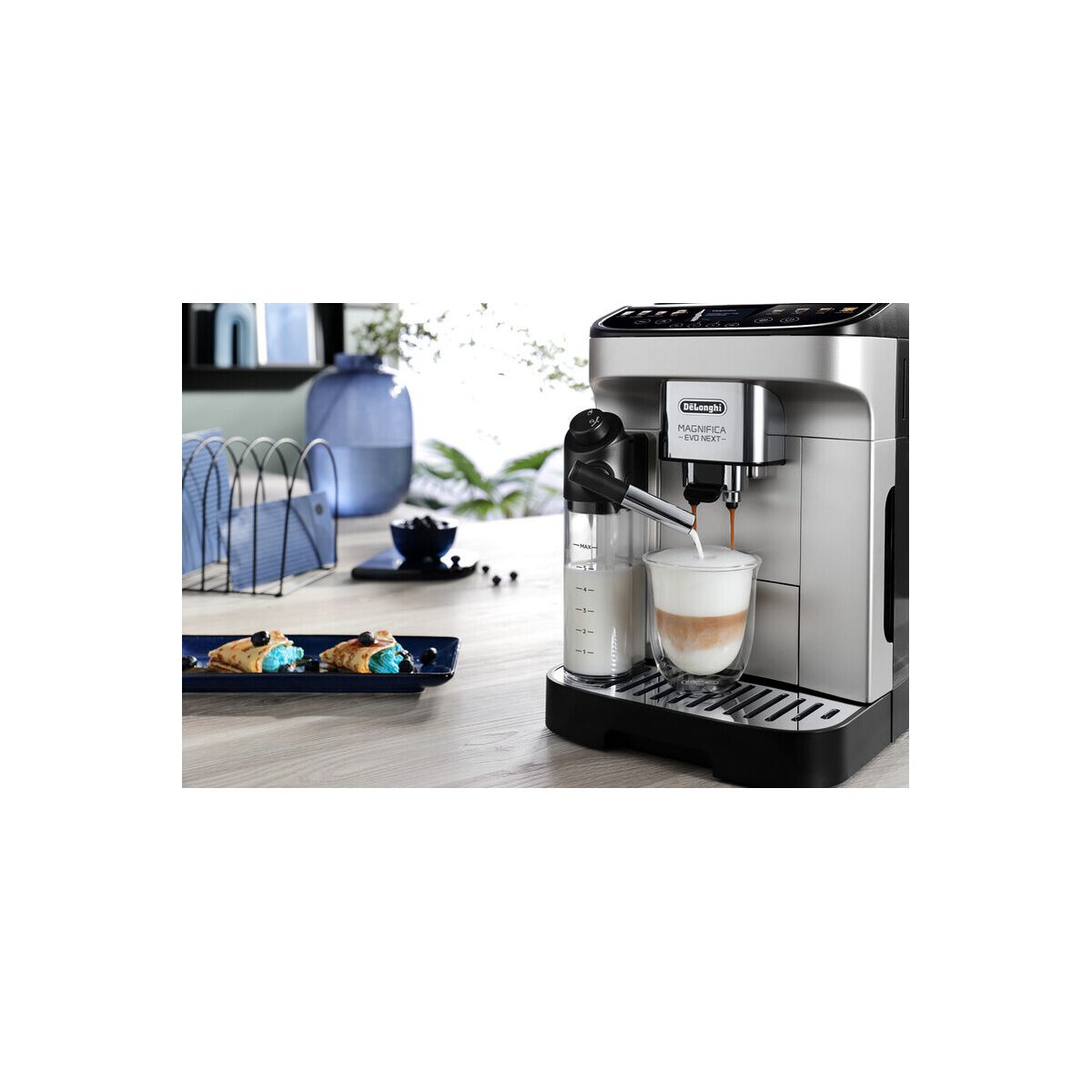 Expresso Broyeur ECAM310.80.SB Magnifica Evo Next Argent couleur unique, DELONGHI
