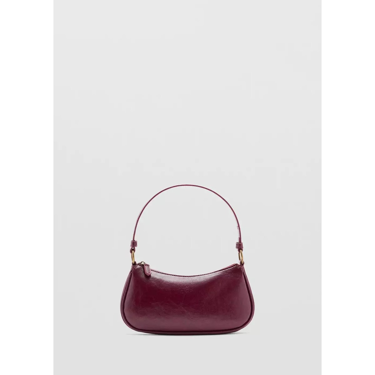 Sac porté épaule détail anneaux bordeaux, MANGO TEEN