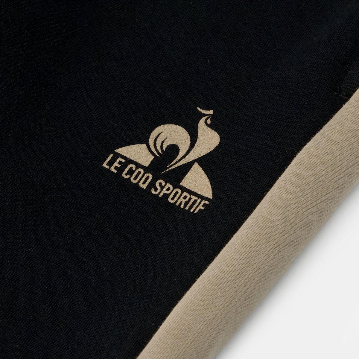 Pantalon en double face avec bandes côtés contrastées NOEL black/safari, LE COQ SPORTIF