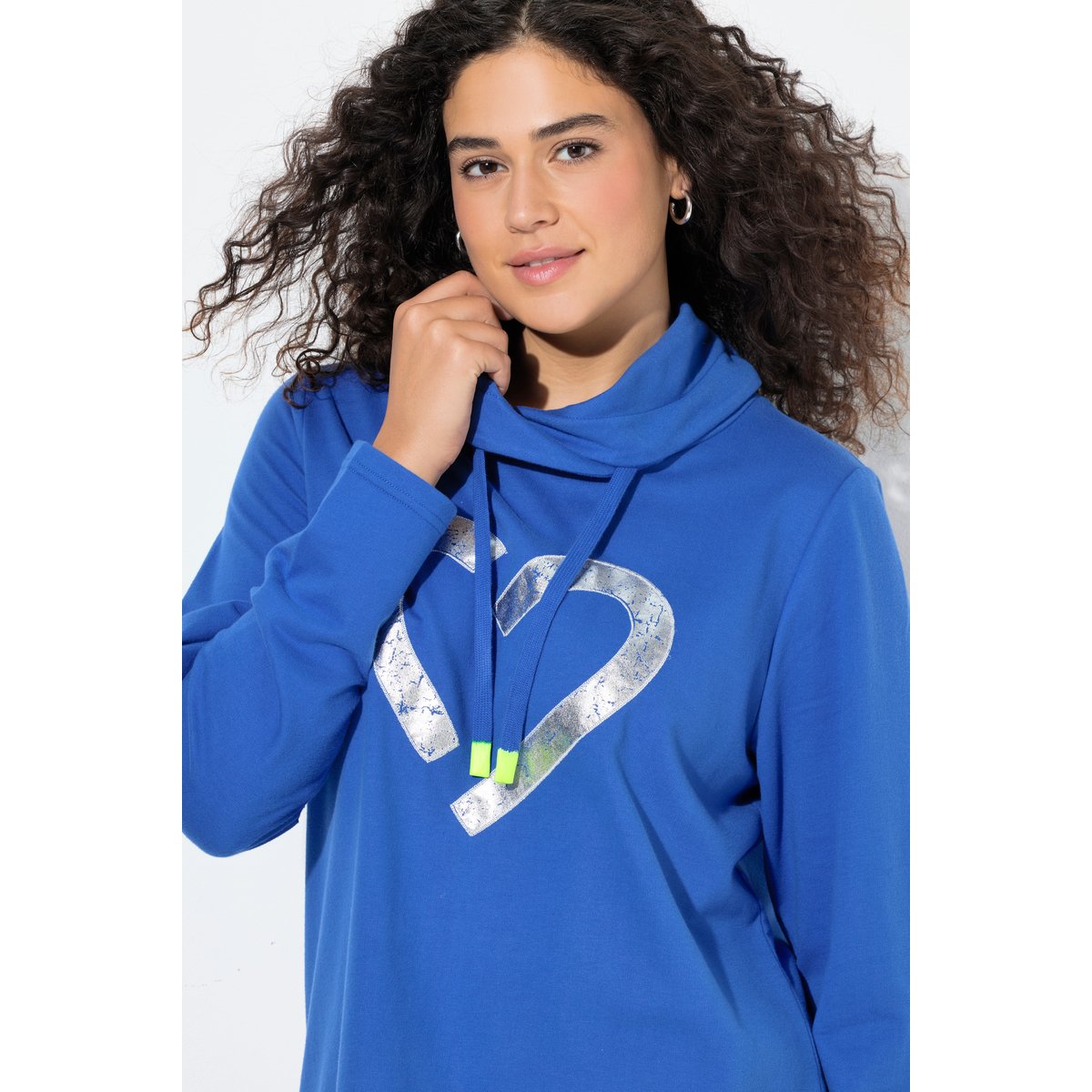 Sweat-shirt motif cœur bleu encre, ULLA POPKEN