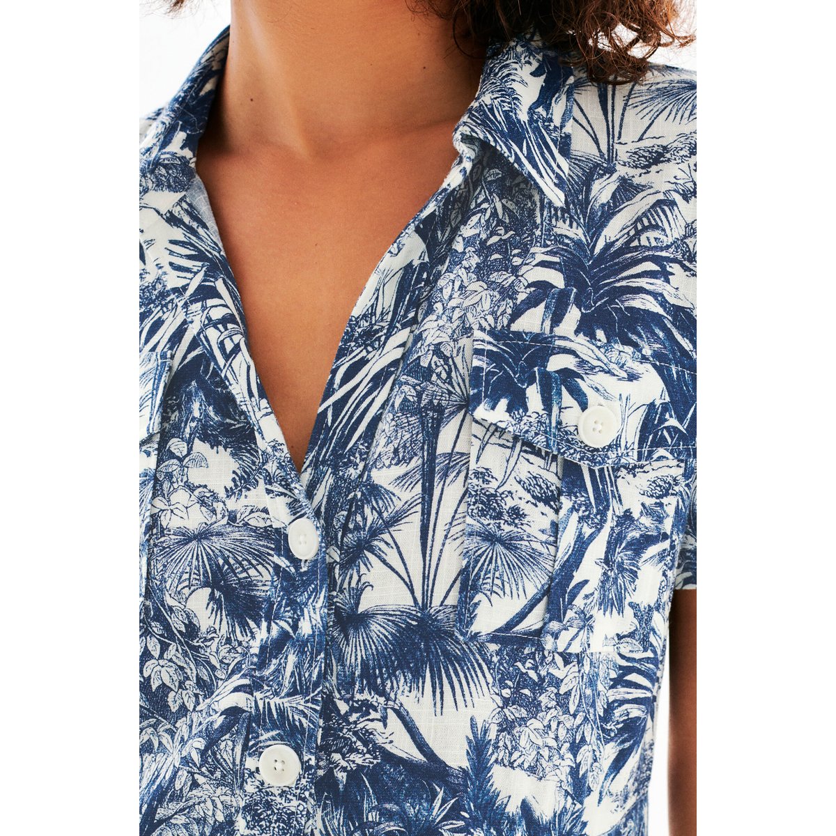 Robe courte en lin LAUREEN blanc, CAROLL