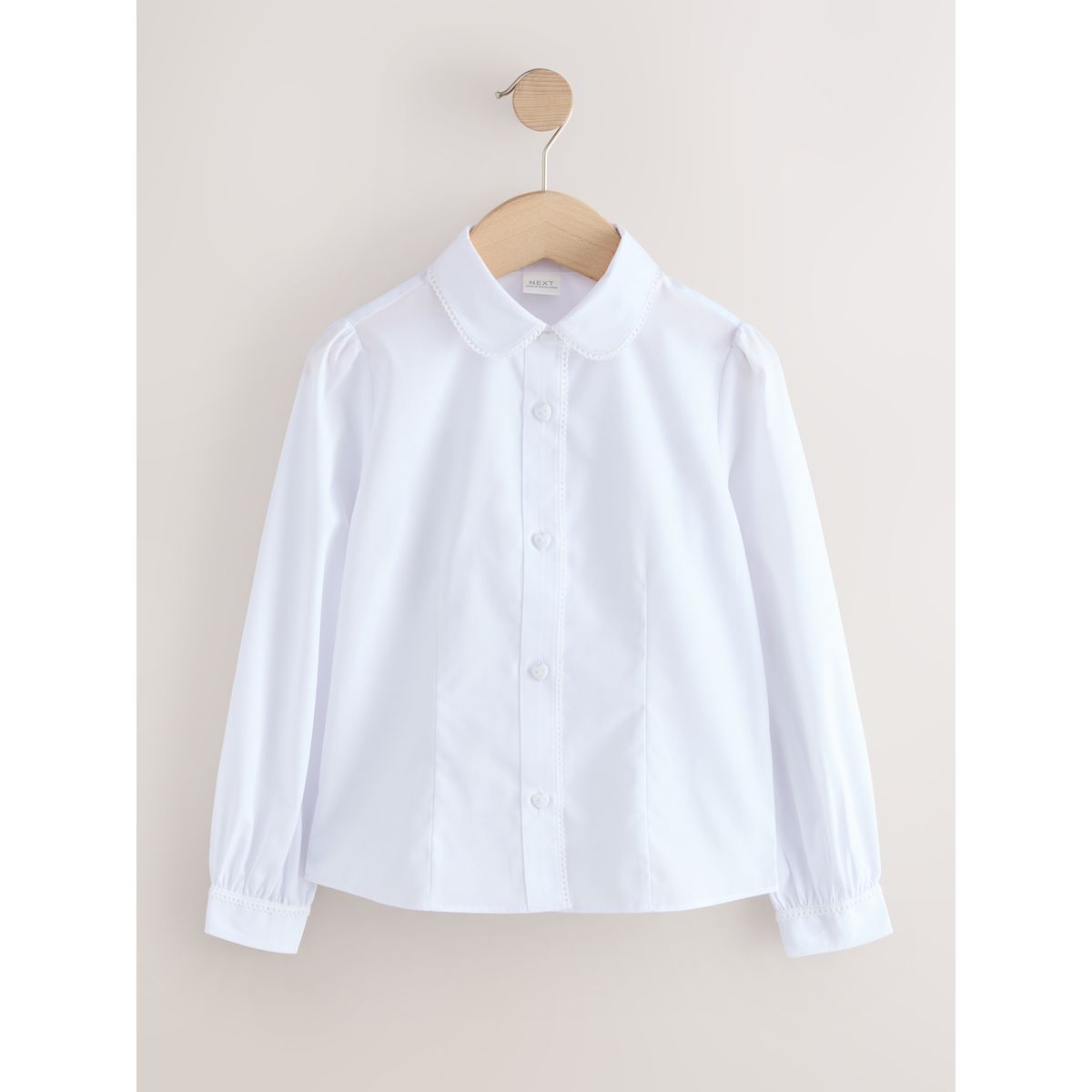 Chemise avec col en dentelle, lot de 2 blanc, NEXT