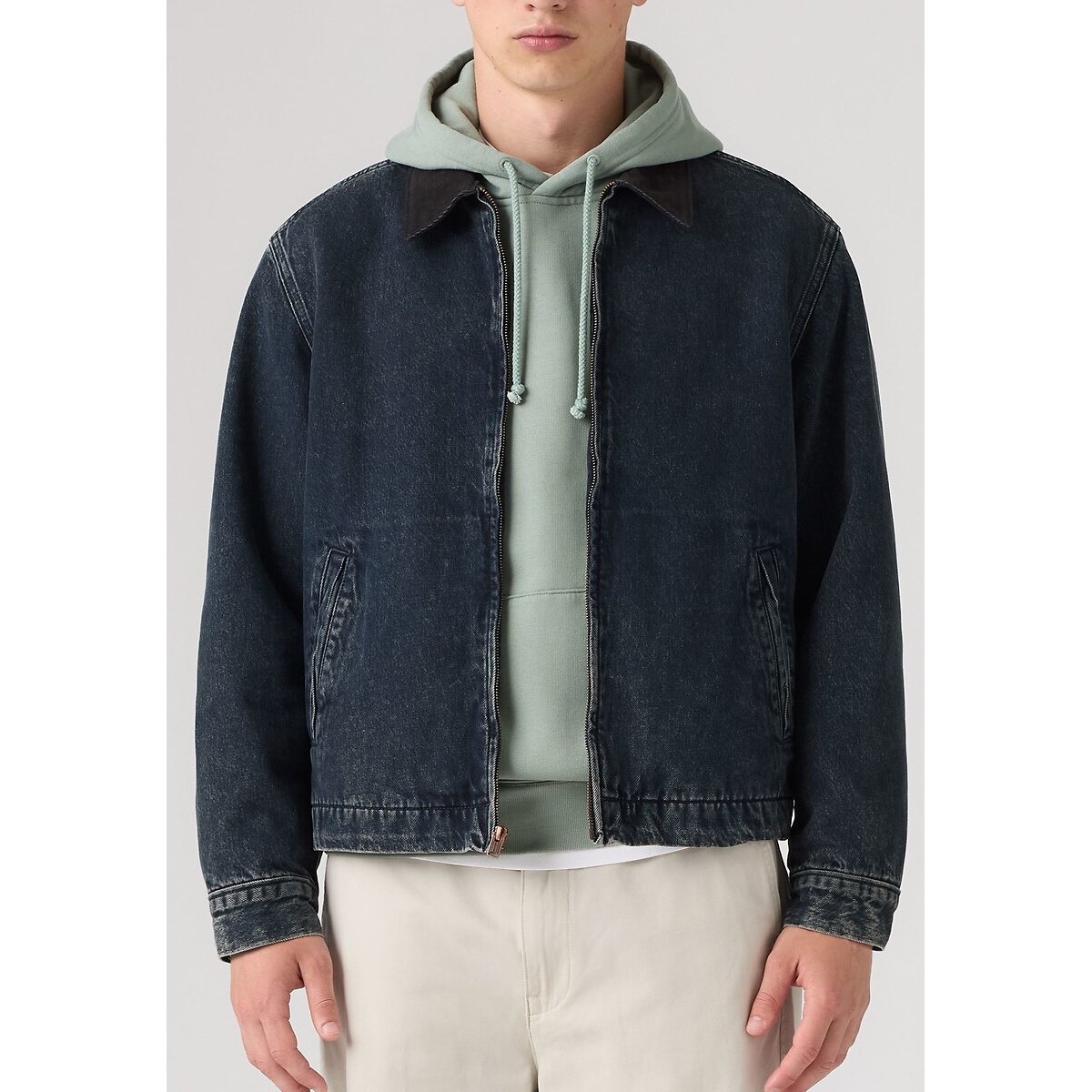 Casaco com fecho zíper, gola em contraste, CASTRO dark blue black, LEVI'S