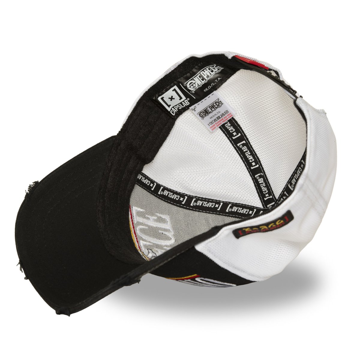 Casquette trucker One Piece noir/blanc/rouge/jaune, CAPSLAB