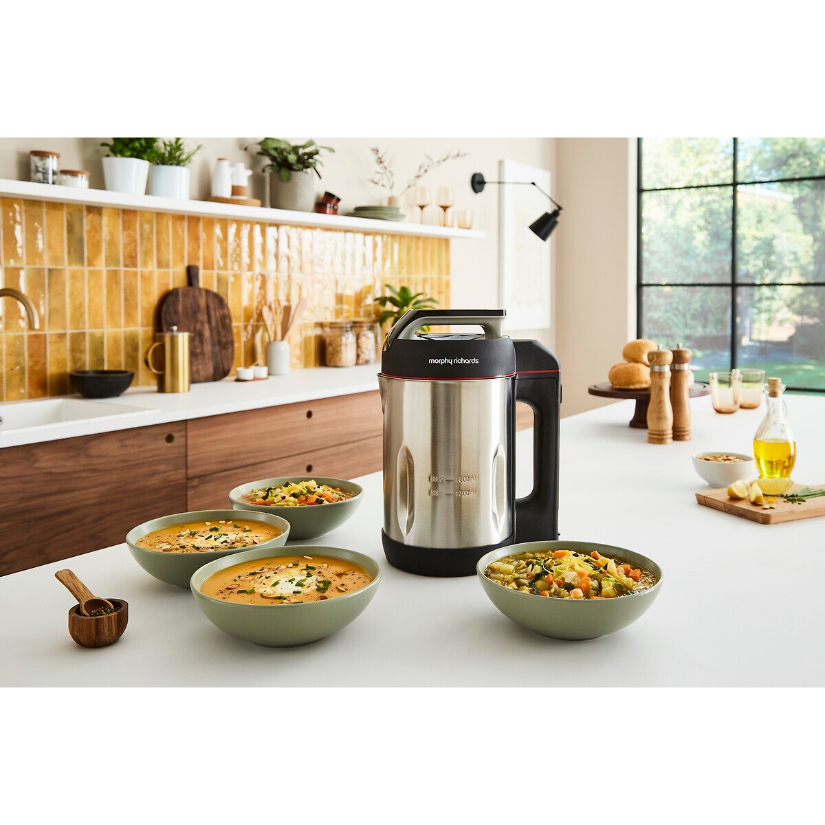 1.6L Saute & Soup Maker - 501014 black/red, MORPHY RICHARDS