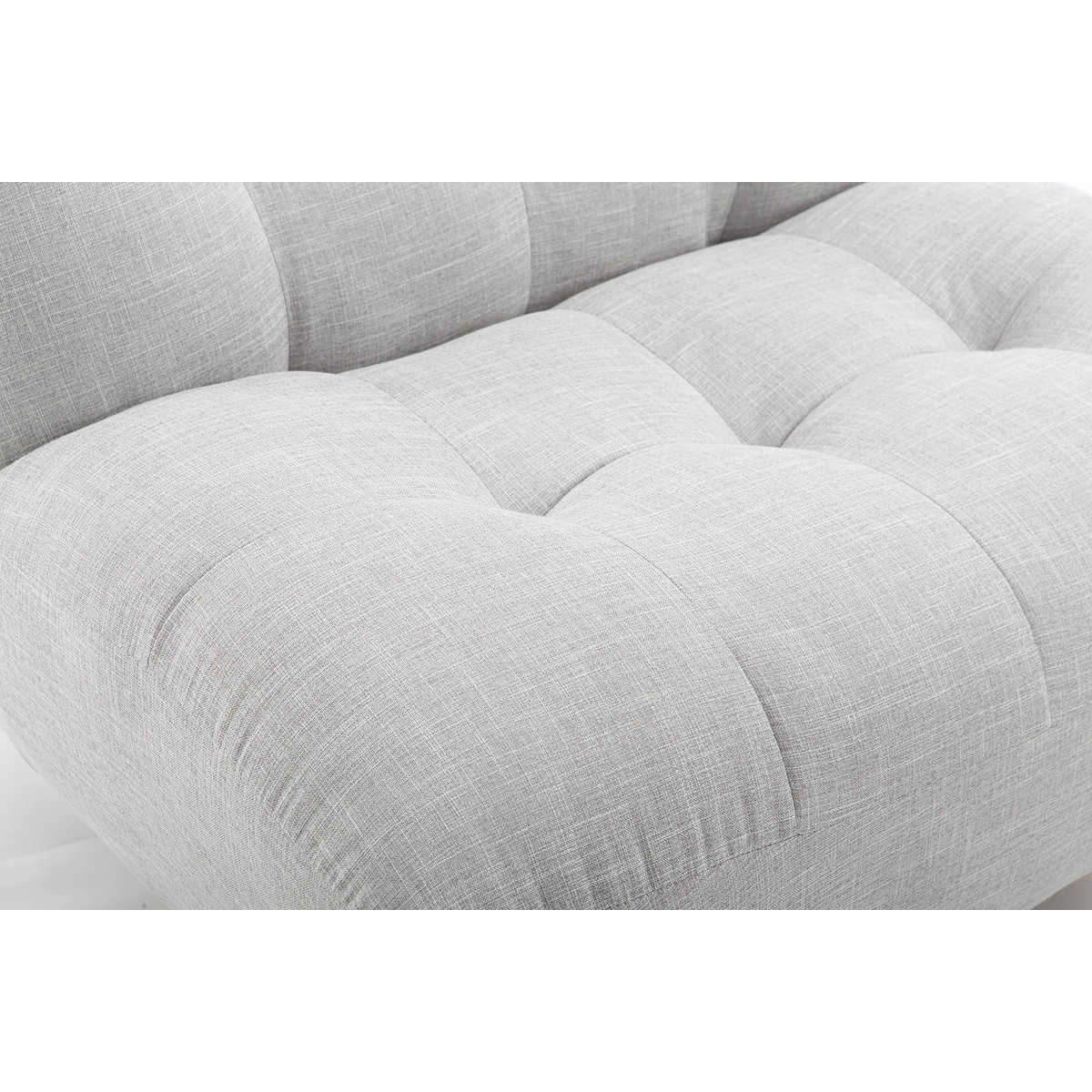 Fauteuil scandinave YUMI gris perle, MILIBOO