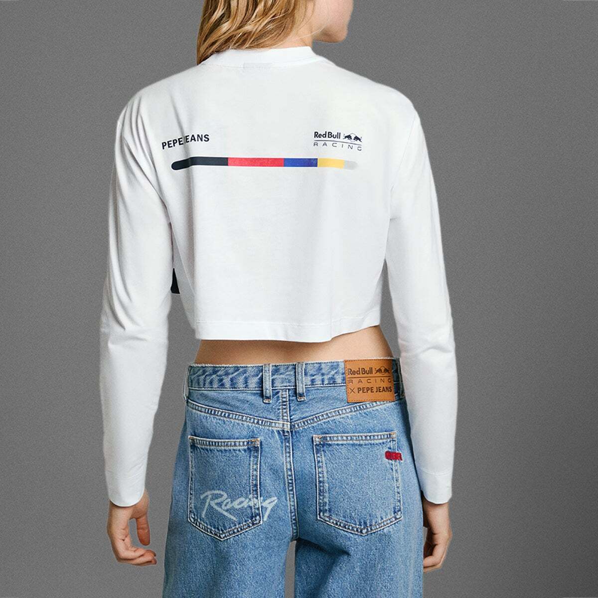 Red Bull Racing T-Shirt Coupe Courte À Manches Longues blanc, PEPE JEANS