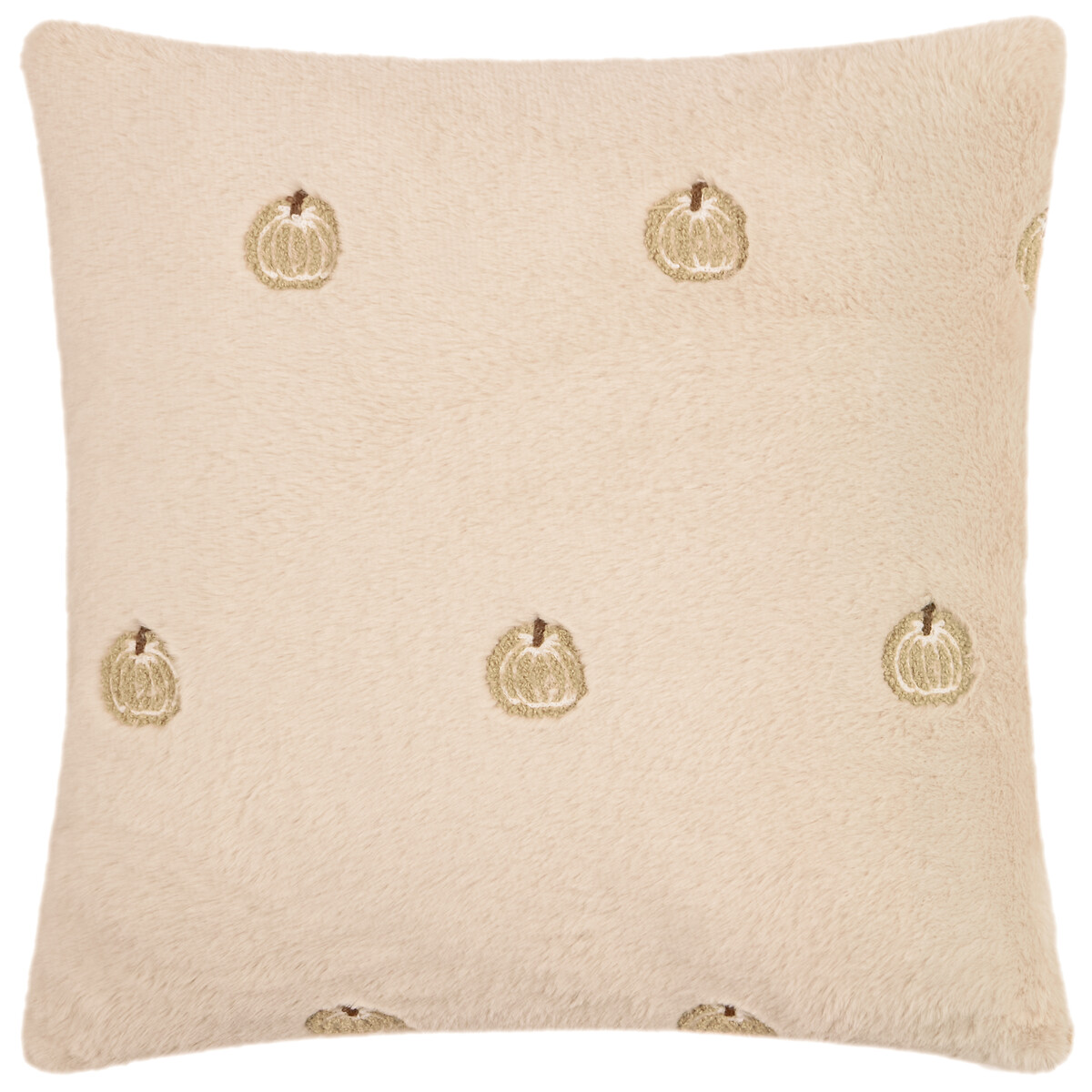 Autumn Pumpkins Embroidered Cushion natural, FURN.