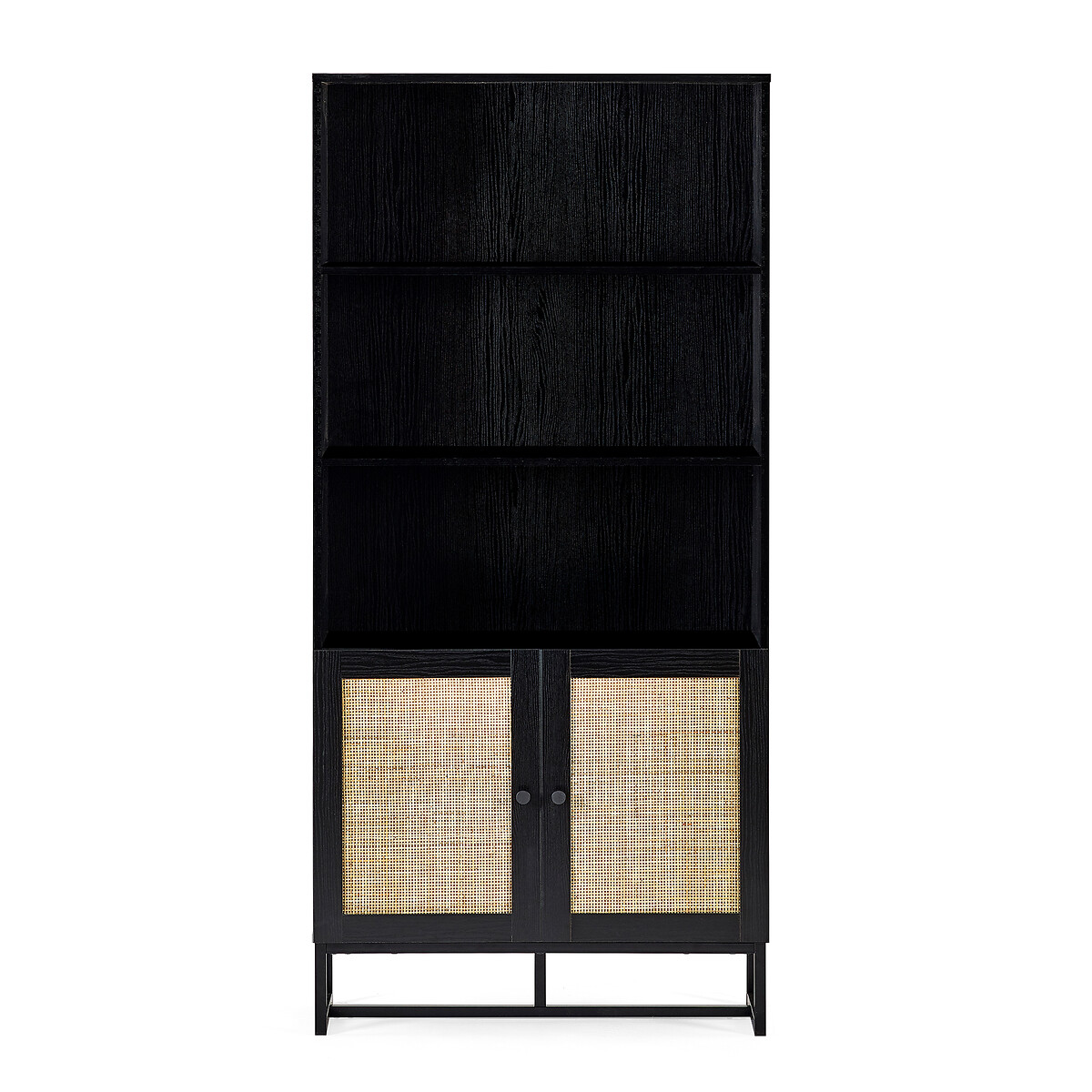 Indiya Tall Rattan Display Unit black, SO'HOME