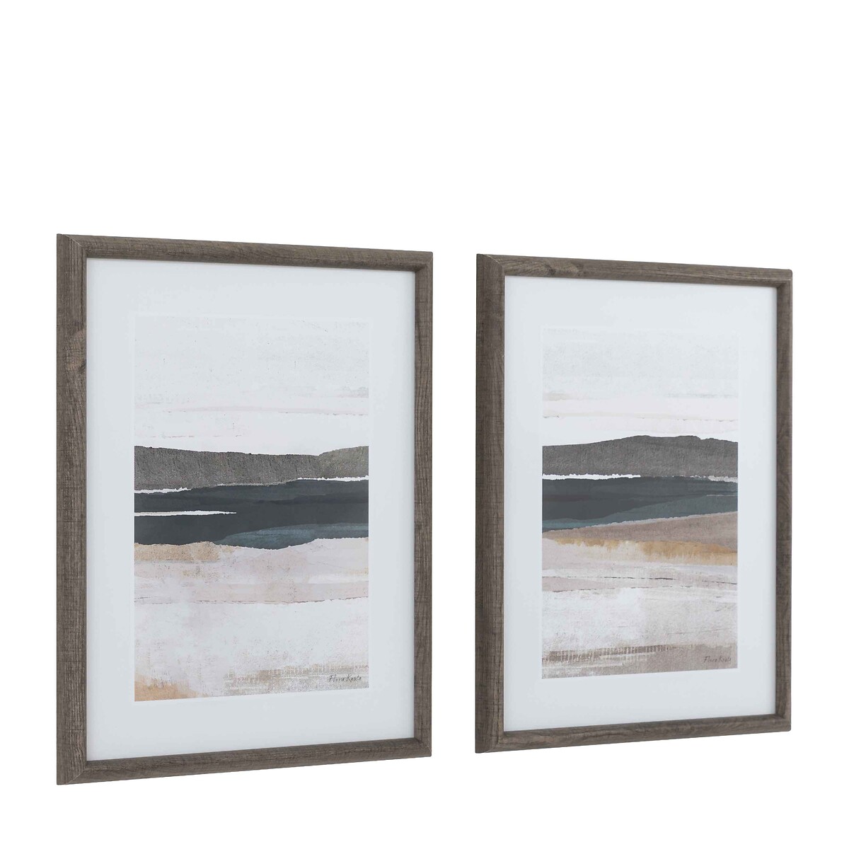 Set of 2 Drift Away Framed Art grey, ÉDITÉ