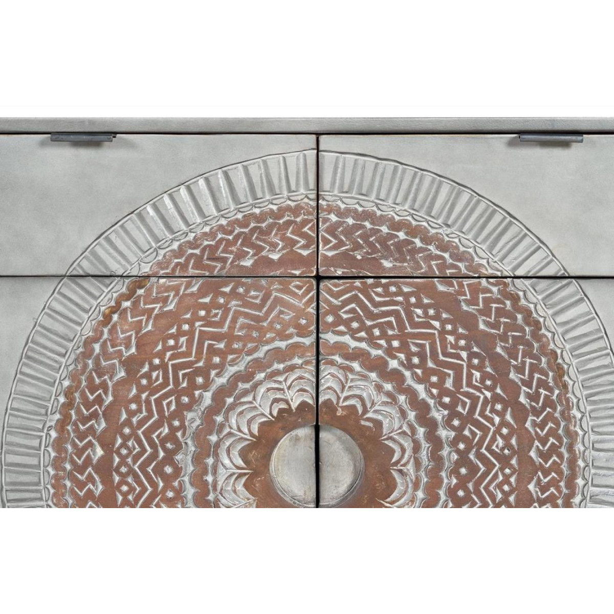 Buffet 2 tiroirs - QUIRINE gris, DECORATION D’AUTREFOIS