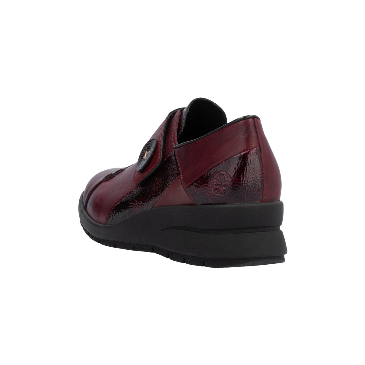 Basket Basse Cuir Cristallino rouge, RIEKER
