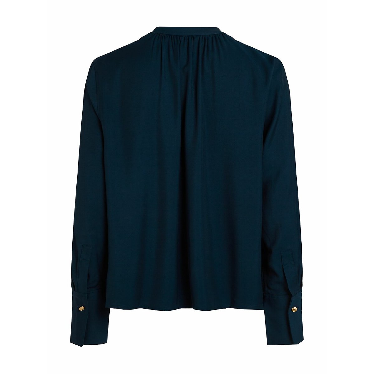 Blouse met V-hals en lange mouwen marine , TOMMY HILFIGER
