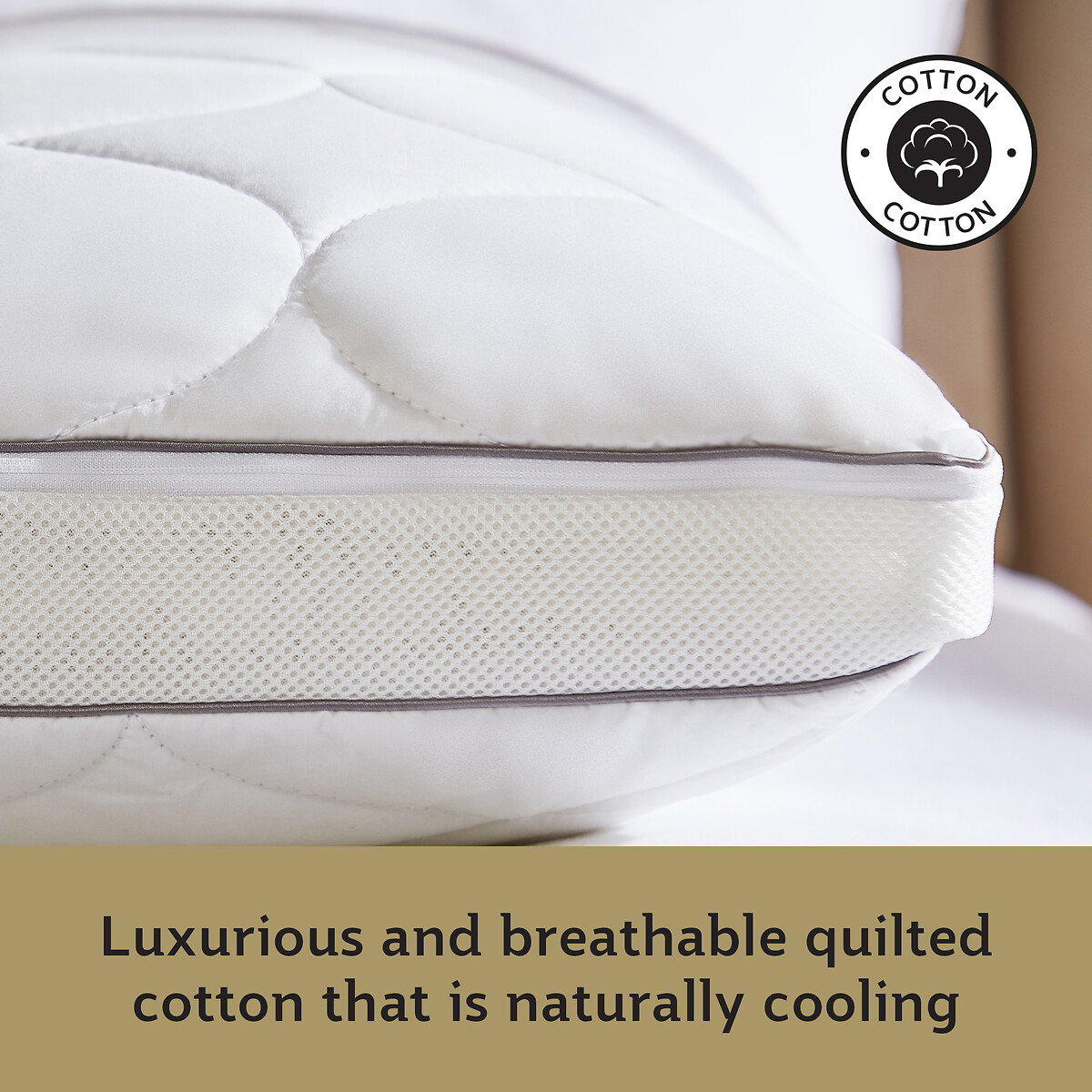 Airflow Memory Foam Pillow white, SEALY