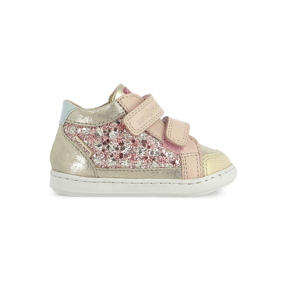 Baskets montantes à scratchs BOUBA EASY CO rose, SHOO POM