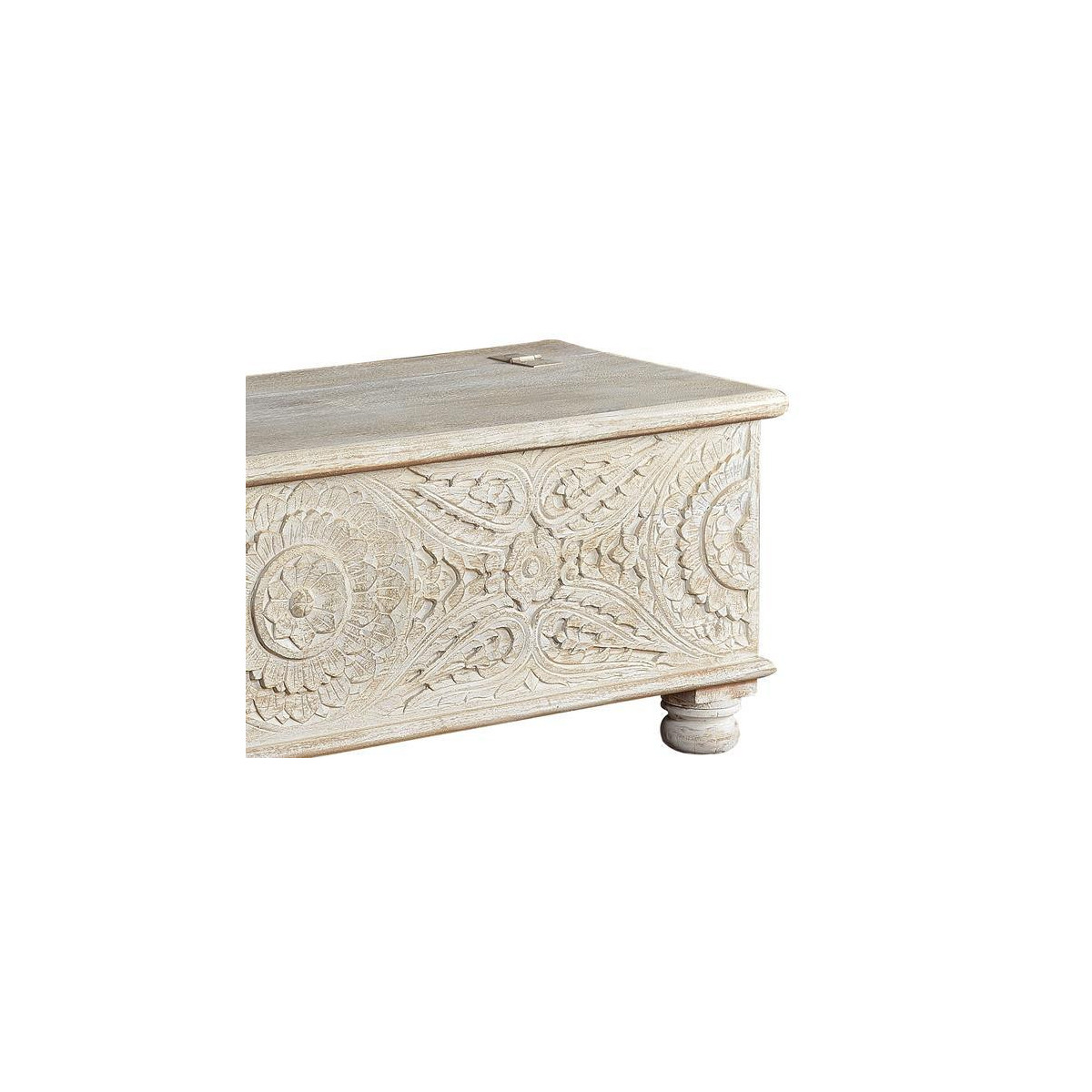 Coffre blanc, DECORATION D’AUTREFOIS