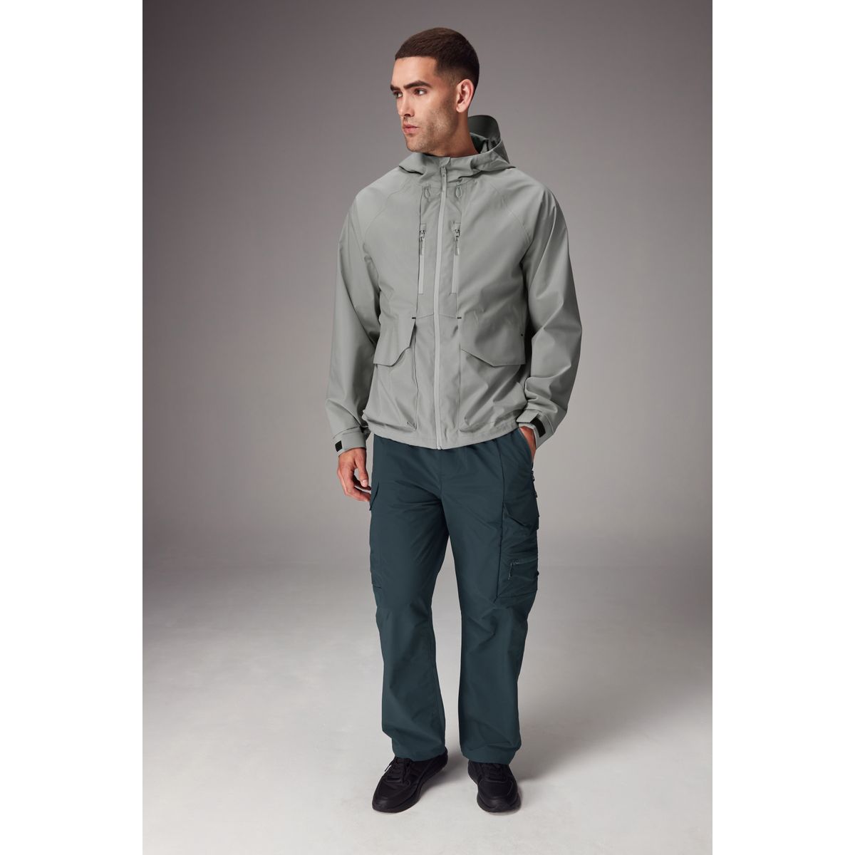 Pantalon cargo militaire bleu sarcelle, NEXT
