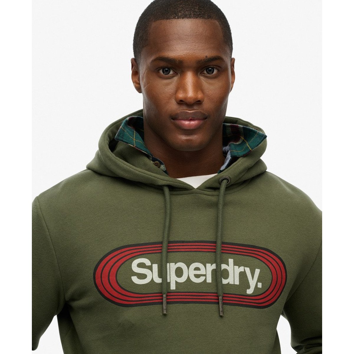 Sweat à capuche Vintage Trade Tab kaki, SUPERDRY