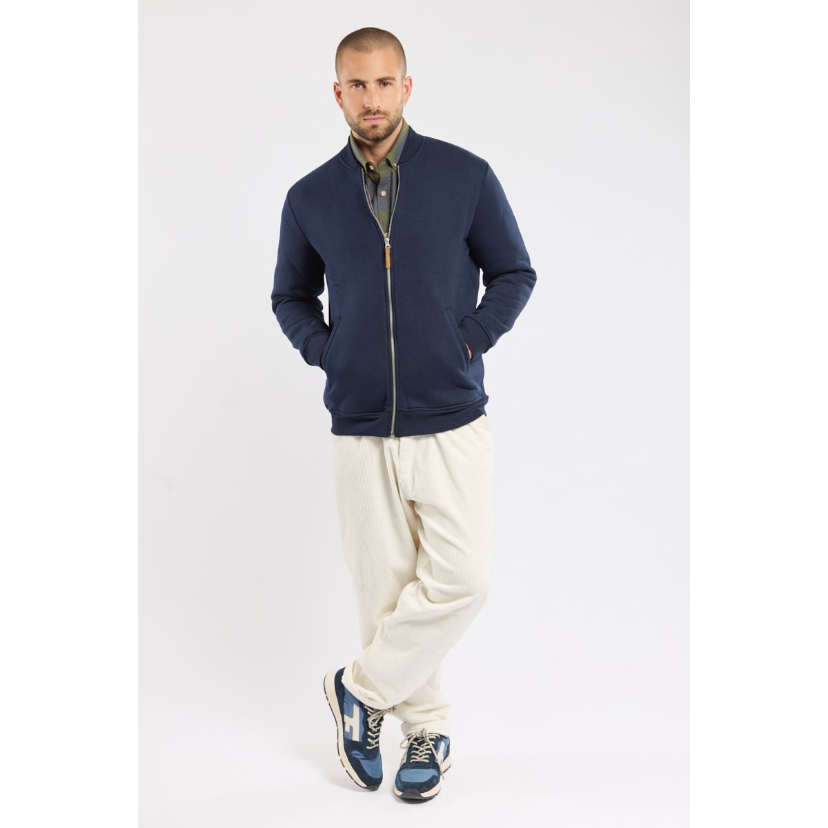 Gilet zippé col teddy amiral, GUY DE BERAC