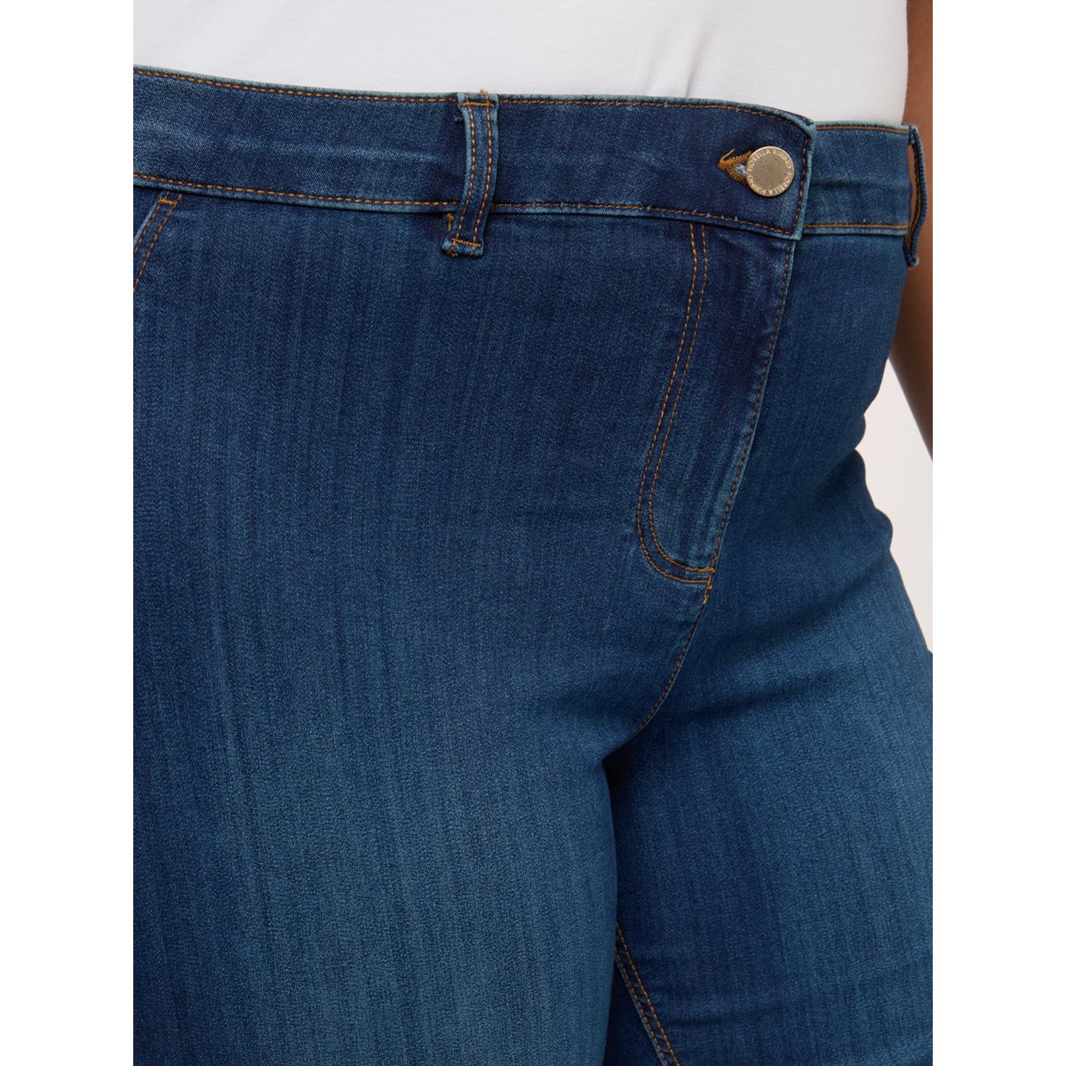 Jean Kick Flare avec fente bleu, FIORELLA RUBINO