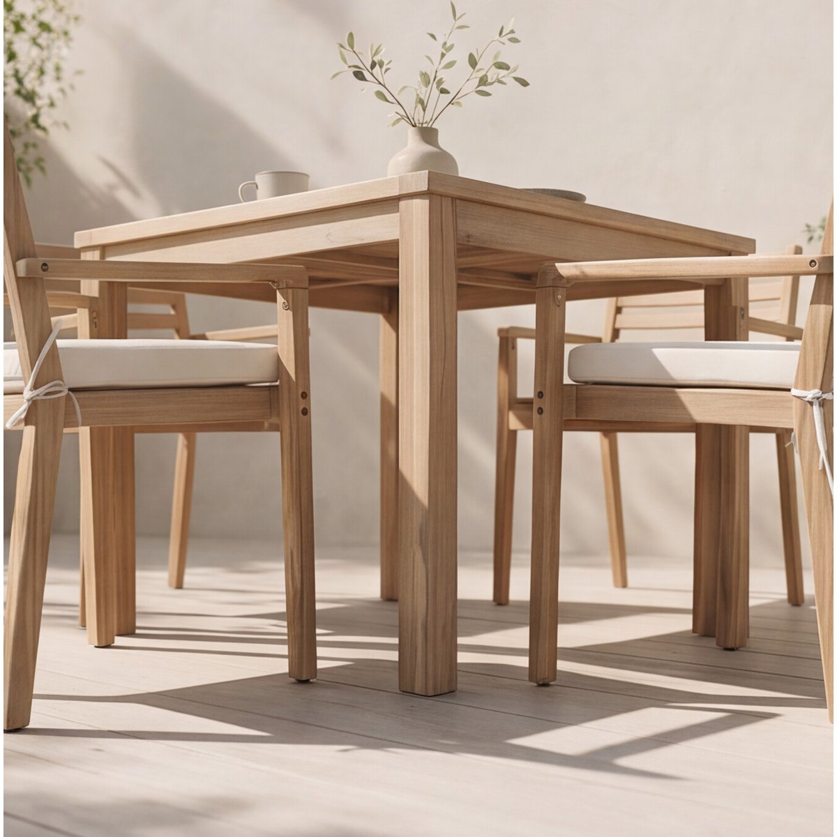 Ensemble table et chaises 4pl. acacia FARO, FARO bois, HAPPY GARDEN