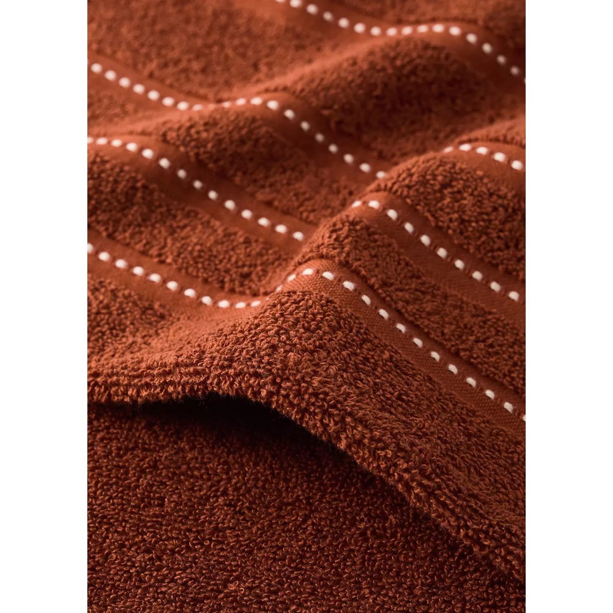 Drap de bain en coton avec surpiqûres tabac, MANGO HOME