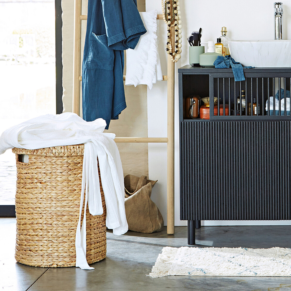Panier à linge rond, Lomopi naturel, LA REDOUTE INTERIEURS