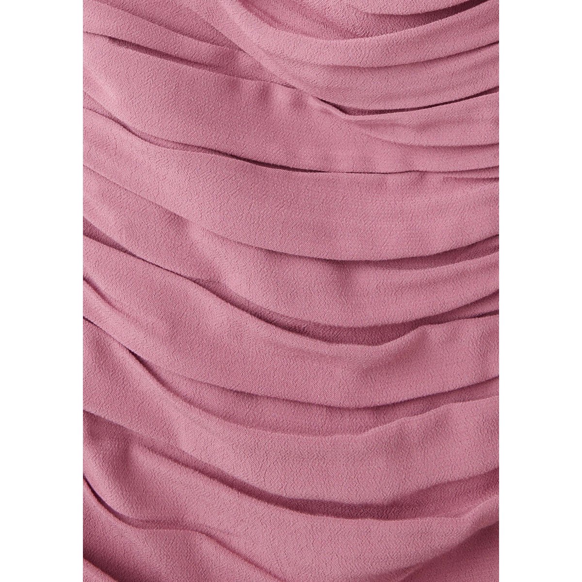 Robe drapée à bretelles croisées rose pastel, MANGO TEEN