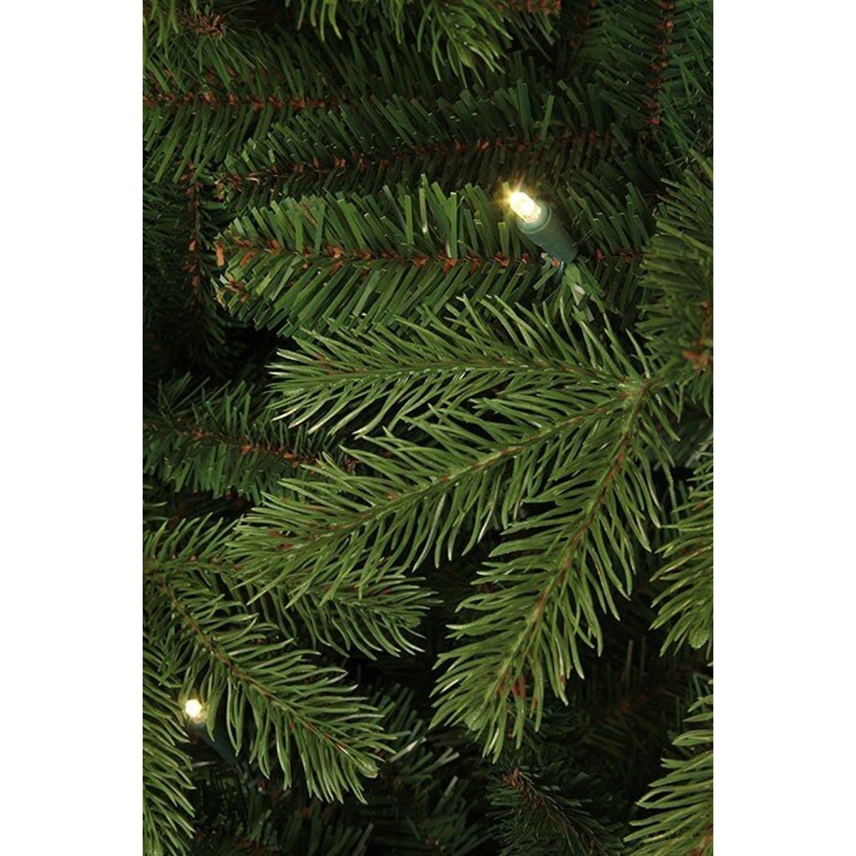 Sapin de Noël artificiel étroit avec LED H215 cm BRAMPTON vert, BLACK BOX TREES