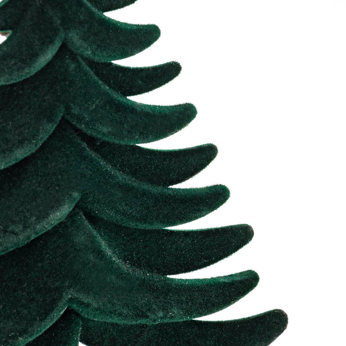SDN PLF SAPIN VELOUR VERT 14CM vert foncé, ATMOSPHERA
